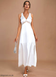 Dress V-neck Wedding Dresses Ankle-Length Wedding Sheath/Column Kay