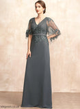 of Bride Mother of the Bride Dresses A-Line Lace Floor-Length V-neck Dress Sequins Shelby Chiffon the Beading With Mother