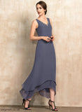 Ankle-Length Beading Kirsten Chiffon V-neck With Cocktail Dress A-Line Cocktail Dresses