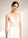 Mya Wedding Dresses With V-neck A-Line Train Court Sequins Wedding Beading Dress