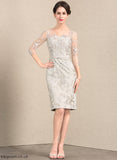 Dress Mother Mother of the Bride Dresses Sheath/Column Knee-Length Lace the V-neck Bailey of Bride