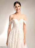 Chapel Nia Off-the-Shoulder Ball-Gown/Princess Train Dress Wedding Dresses Tulle Wedding Lace