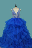Tulle Quinceanera Dresses V Neck A Line With