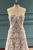 Elegant A Line Lace Appliques Sweetheart Strapless Wedding Dresses, Bridal STB20408