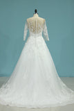 Scoop A Line Wedding Dresses Tulle With