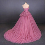 Princess Ball Gown Strapless Wedding Dresses with Lace, Quinceanera Dresses STB15295