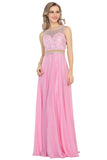 New Arrival Scoop Chiffon With Beading A Line Prom