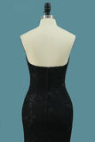 New Arrival Black Mermaid Lace Prom Dresses Sweetheart With Sweep