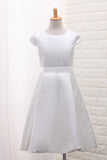 New Arrival Scoop A Line Flower Girl Dresses Satin With