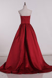 Prom Dresses Sweetheart Satin Red
