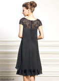 Sequins Mother Dress With Chiffon Areli Scoop Knee-Length Bride Mother of the Bride Dresses the Neck of Beading Empire