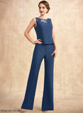 the With Scoop of Mother of the Bride Dresses Chiffon Jumpsuit/Pantsuit Daphne Floor-Length Mother Dress Neck Bride Lace