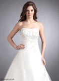Sweetheart Dress Beading Wedding Dresses Ball-Gown/Princess Wedding Lace Chapel Train With Aileen Satin
