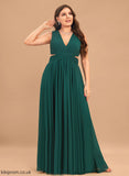 Neckline Length V-neck Floor-Length Fabric Silhouette Embellishment Pleated A-Line Yasmine Bridesmaid Dresses
