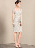 Dress Mother Mother of the Bride Dresses Sheath/Column Knee-Length Lace the V-neck Bailey of Bride