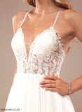 Wedding Dresses Wedding Lace With V-neck Jackie Dress A-Line Beading Sweep Lace Sequins Train Chiffon