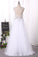 Spaghetti Straps Wedding Dresses A Line Tulle With Beads And