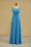 Chiffon Mother Of The Bride Dresses A Line Scoop With Ruffles Floor Length