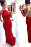 New Arrival Prom Dresses Mermaid Halter Spandex Zipper Up With