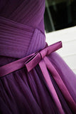 Tulle Bridesmaid Dresses Strapless Ruched Bodice With Sash