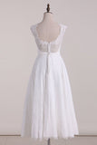 A Line Wedding Dresses Scoop Lace With Sash