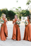 Simple Long Halter Bridesmaid Dresses, A-Line Backless Sexy Bridesmaid Dress STB15392