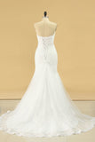 Tulle Sweetheart Ruched Bodice Wedding Dresses With Applique