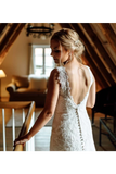 Graceful Lace Wedding Dress With Covered Buttons Mermaid Bridal
