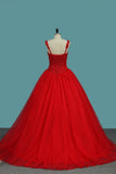 Ball Gown Straps Quinceanera Dresses Beade Bodice