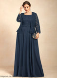 Bride Lace Clare A-Line Sequins Dress Mother Mother of the Bride Dresses Chiffon Square the Neckline of With Floor-Length
