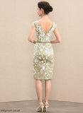 With Lace V-neck Sequins Knee-Length Sheath/Column Lizeth Mother of the Bride Dresses Dress Beading Bride the Mother of
