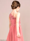 Nan Junior Bridesmaid Dresses A-Line Floor-Length Chiffon Lace One-Shoulder