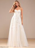 Dress Elsie With Sweetheart Floor-Length Sequins Wedding Wedding Dresses A-Line Lace
