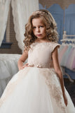 Flower Girl Dresses Ball Gown Scoop Tulle With