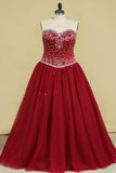 Ball Gown Sweetheart Tulle With Beading Quinceanera