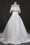 Gorgeous Strapless Ball Gown Long Wedding Dresses, Off The Shoulder Bridal
