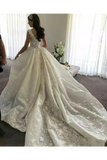 Ball Gown Straps Sweetheart Wedding Dresses Appliques Bridal