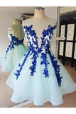 Short Lace Tulle Prom Dresses, Short Blue Lace Homecoming Graduation