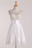 Homecoming Dresses Scoop Beaded Bodice A Line Lace
