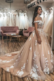 Ball Gown Long Tulle Off The Shoulder Tulle Quinceanera Dress With