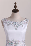 New Arrival Scoop With Beading Satin Flower Girl