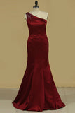 Prom Dresses Mermaid One Shoulder With Beading Floor Length