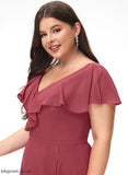 Danielle Dress A-Line Asymmetrical Ruffle V-neck Cocktail Chiffon With Cocktail Dresses