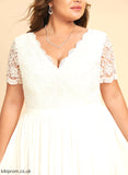 Asymmetrical V-neck Lace A-Line Dress Wedding With Wedding Dresses Chiffon Viola