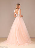 Sequins Court Dress Tulle Train Ball-Gown/Princess Lace With V-neck Cassandra Wedding Dresses Wedding Lace