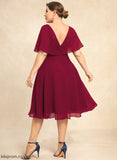 Dress Aracely Cocktail Chiffon Knee-Length V-neck Ruffle With A-Line Cocktail Dresses