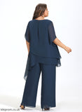 Mother of the Bride Dresses of Jumpsuit/Pantsuit Ankle-Length Uerica Scoop Bride Mother Chiffon the Dress Neck