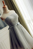 Tulle Bridesmaid Dresses Strapless Ruched Bodice With Sash
