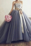 New Arrival Tulle Wedding Dresses Ball Gown Strapless Neck With