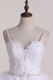 Spaghetti Straps Wedding Dresses A-LINE With Applique And